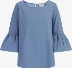 RISA Blouses Met Korte Mouw Blouse Dames Duifblauw