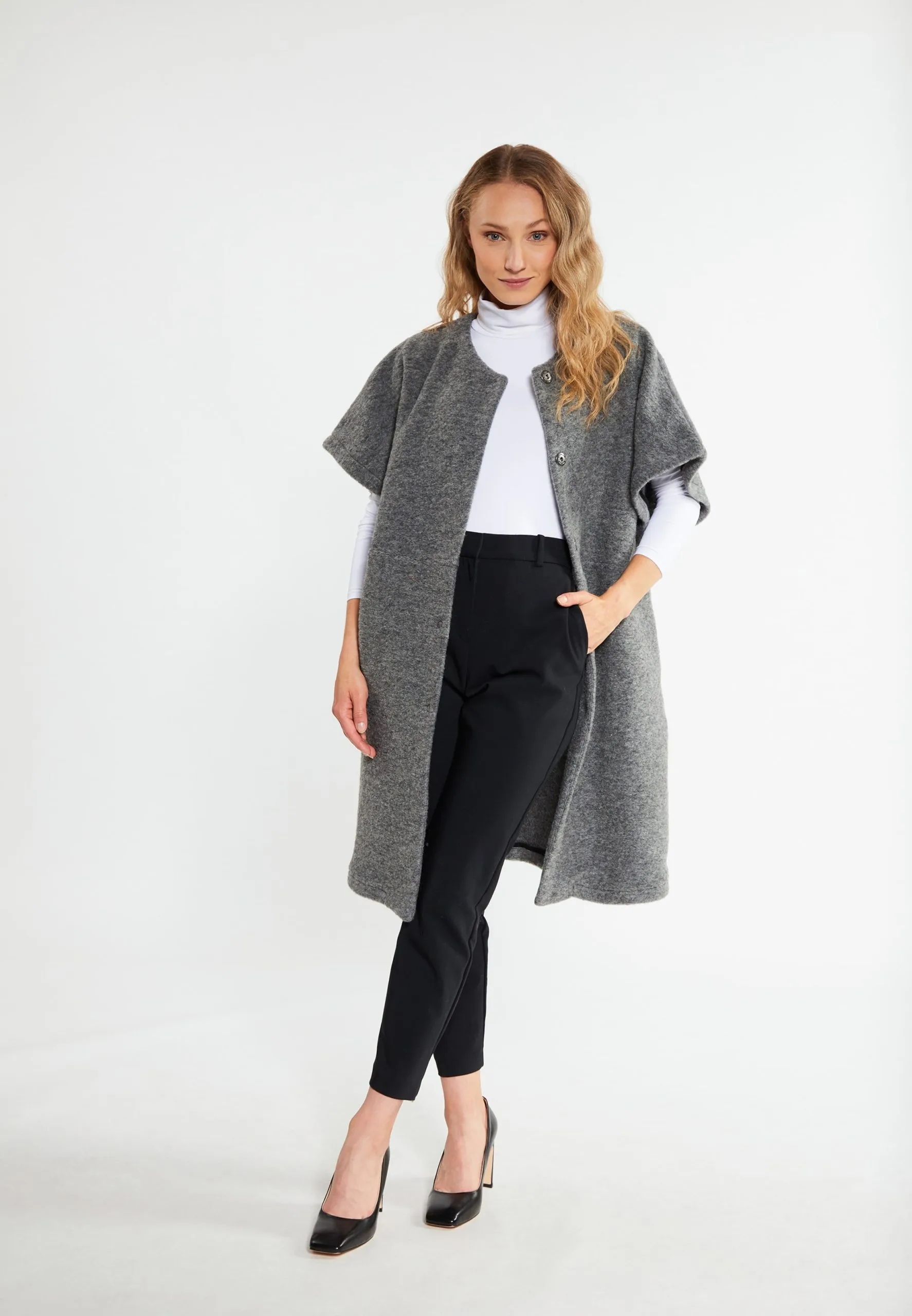 RISA Vesten Gebreid Vest Dames Grijs 4 RISA Vesten Gebreid Vest Dames Grijs - Afbeelding 4