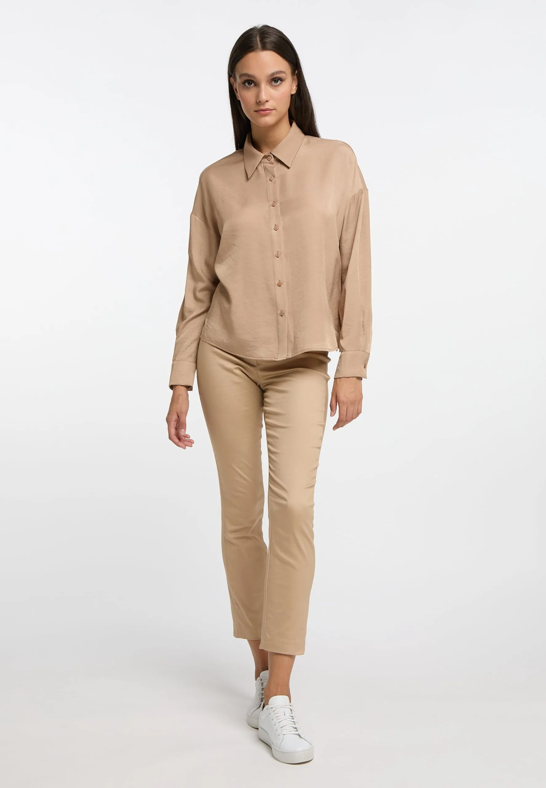 RISA Overhemden Blouse Dames Bruin 4 RISA Overhemden Blouse Dames Bruin - Afbeelding 4