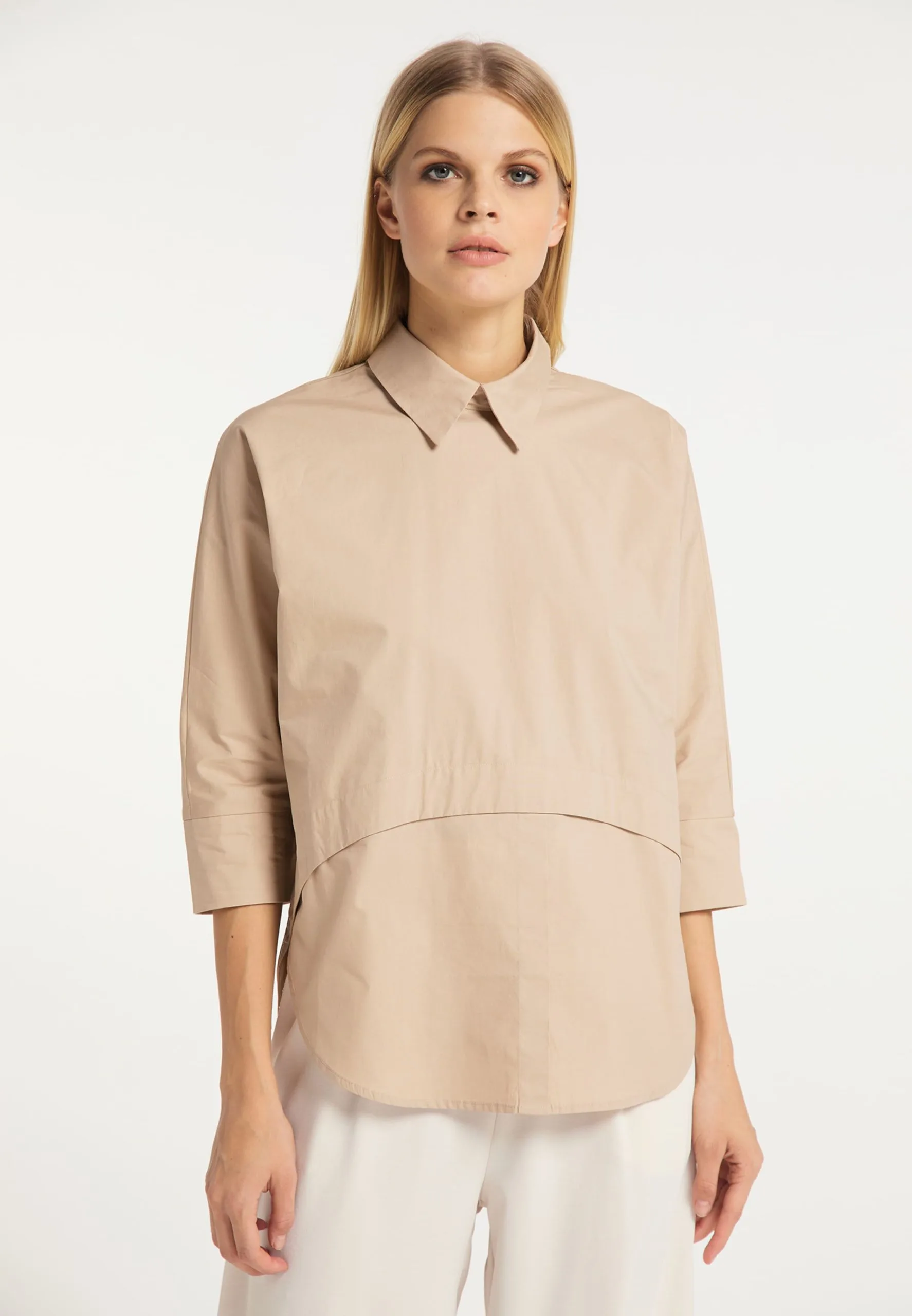 RISA Blouses Met Korte Mouw Blouse Dames Camel 2 RISA Blouses Met Korte Mouw Blouse Dames Camel - Afbeelding 2