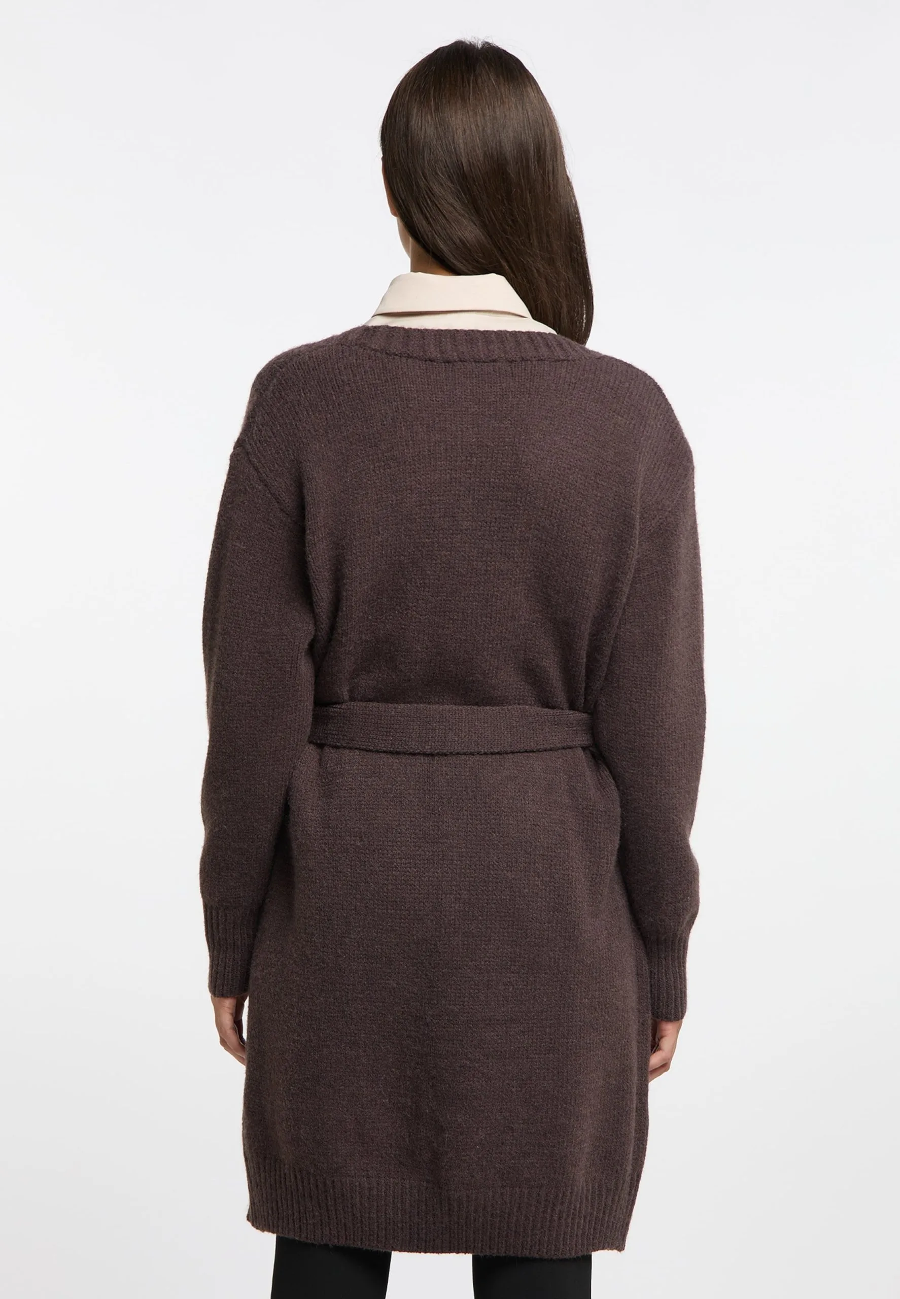 RISA Vesten Gebreid Vest Teylon Dames Donkerbruin 3 RISA Vesten Gebreid Vest Teylon Dames Donkerbruin - Afbeelding 3