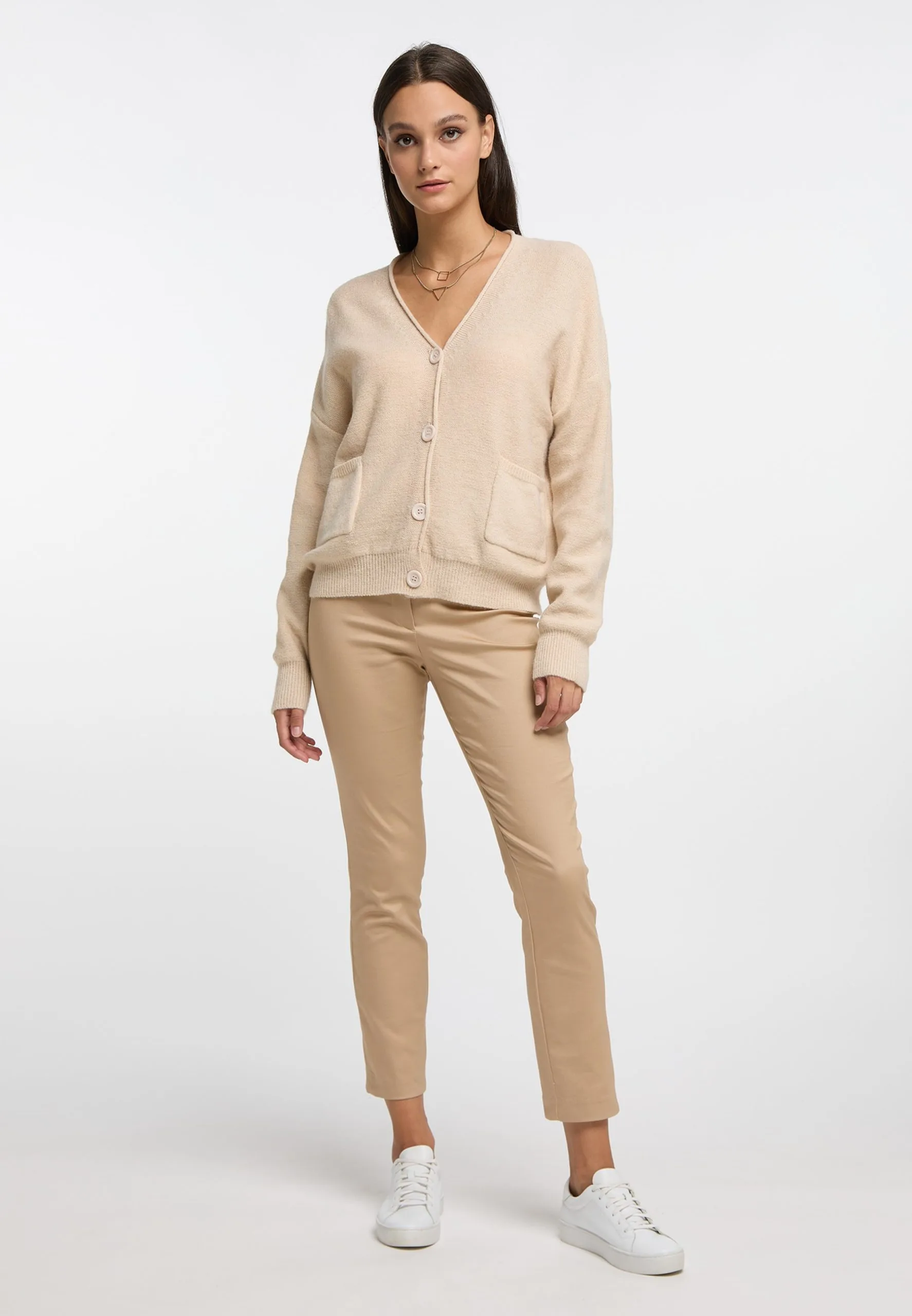 RISA Vesten Gebreid Vest Teylon Dames Beige 4 RISA Vesten Gebreid Vest Teylon Dames Beige - Afbeelding 4