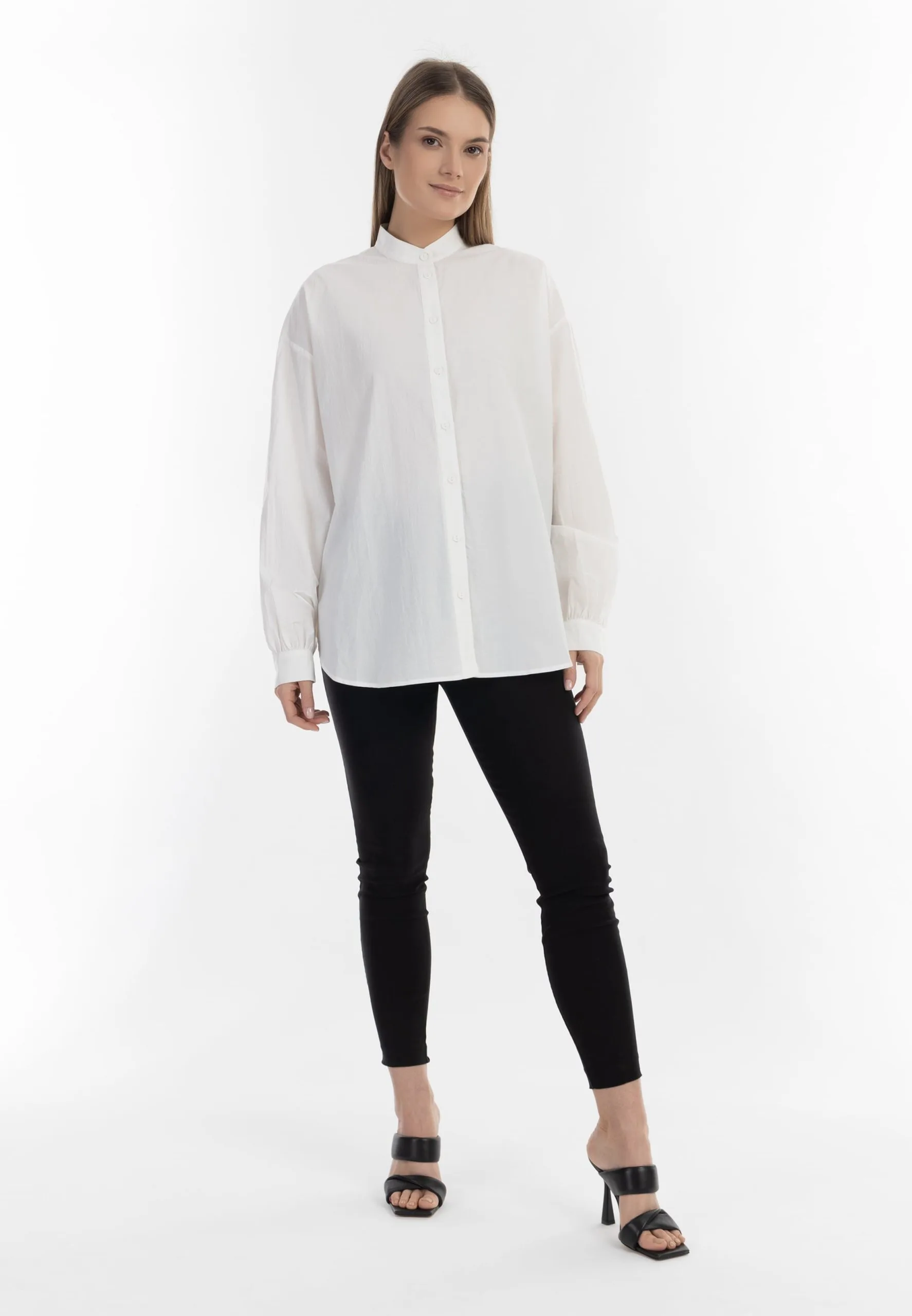 RISA Overhemden Blouse Teylon Dames Wit 4 RISA Overhemden Blouse Teylon Dames Wit - Afbeelding 4