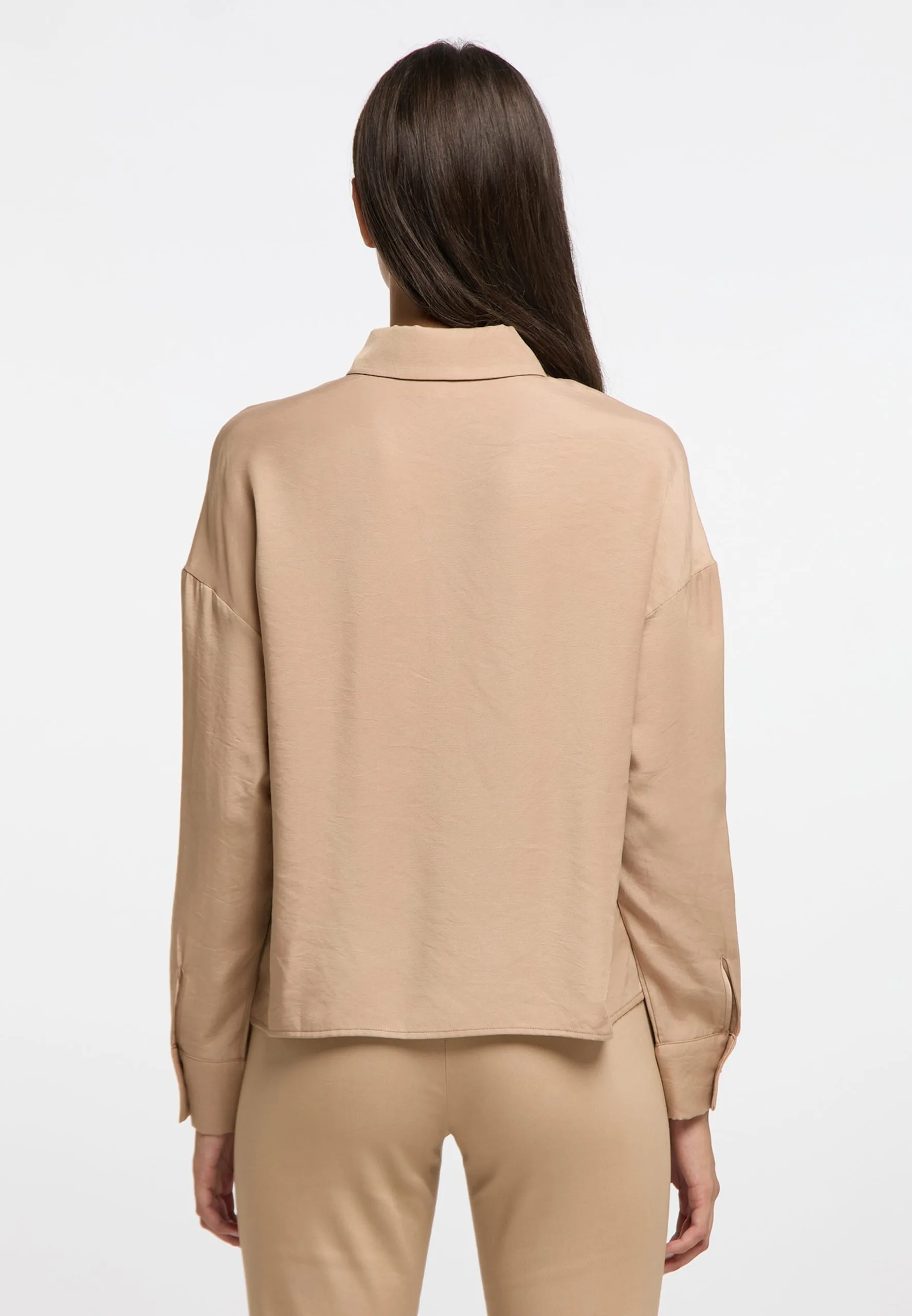 RISA Overhemden Blouse Dames Bruin 3 RISA Overhemden Blouse Dames Bruin - Afbeelding 3