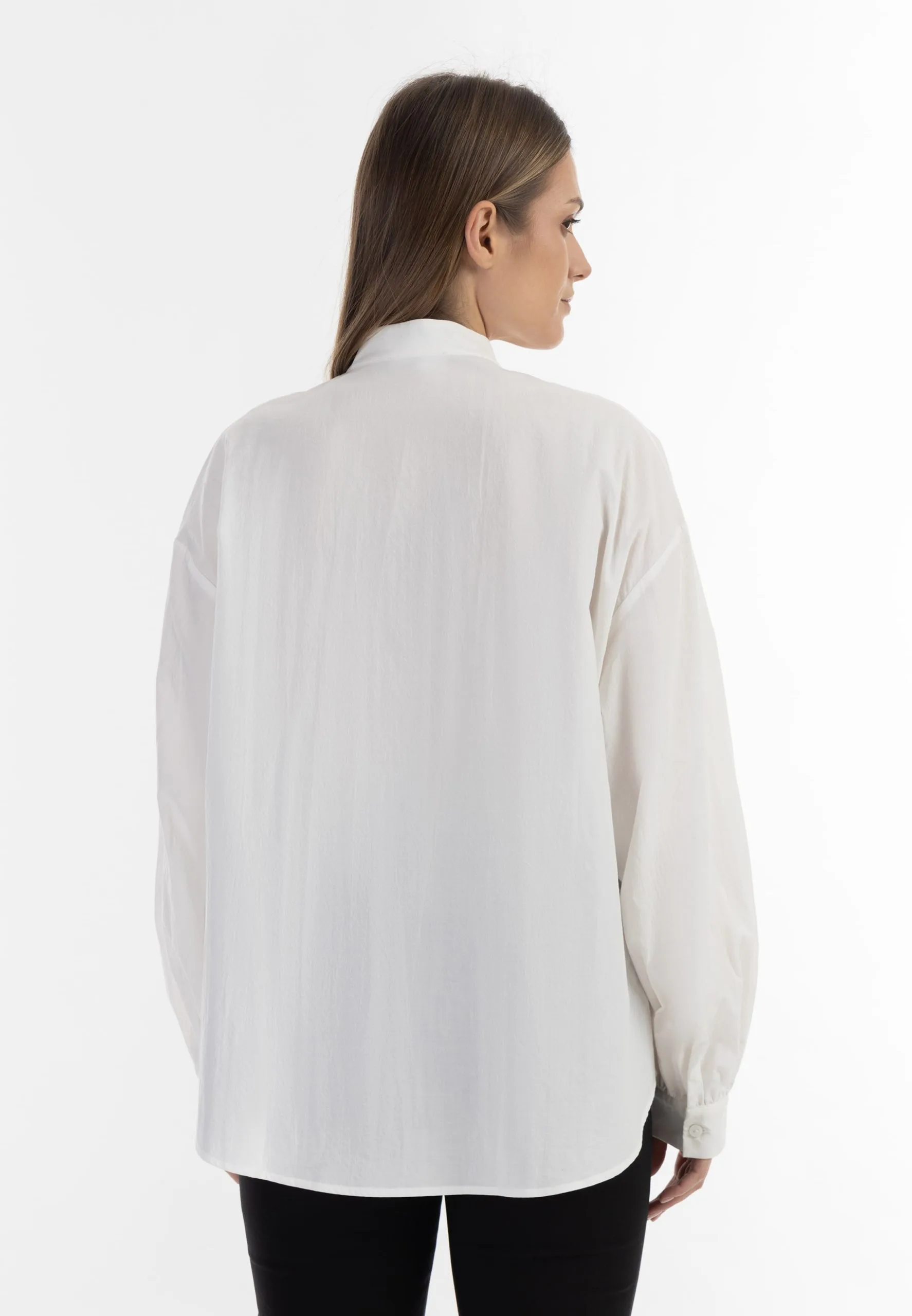 RISA Overhemden Blouse Teylon Dames Wit 3 RISA Overhemden Blouse Teylon Dames Wit - Afbeelding 3