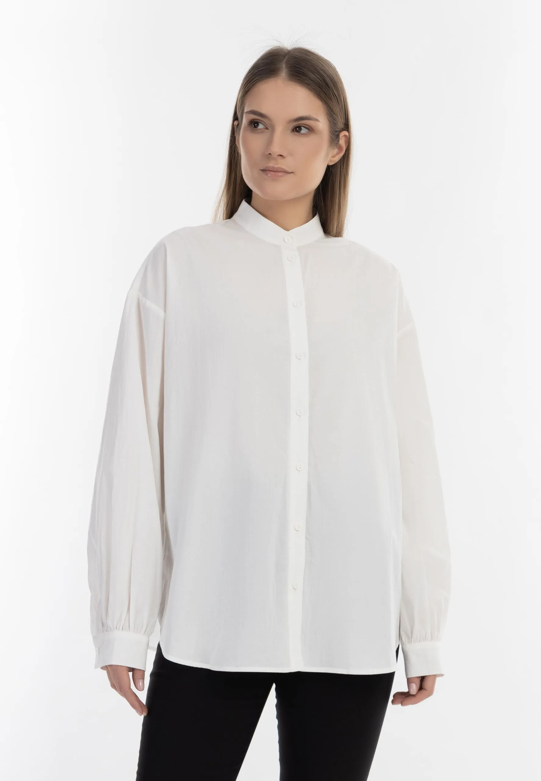 RISA Overhemden Blouse Teylon Dames Wit 2 RISA Overhemden Blouse Teylon Dames Wit - Afbeelding 2