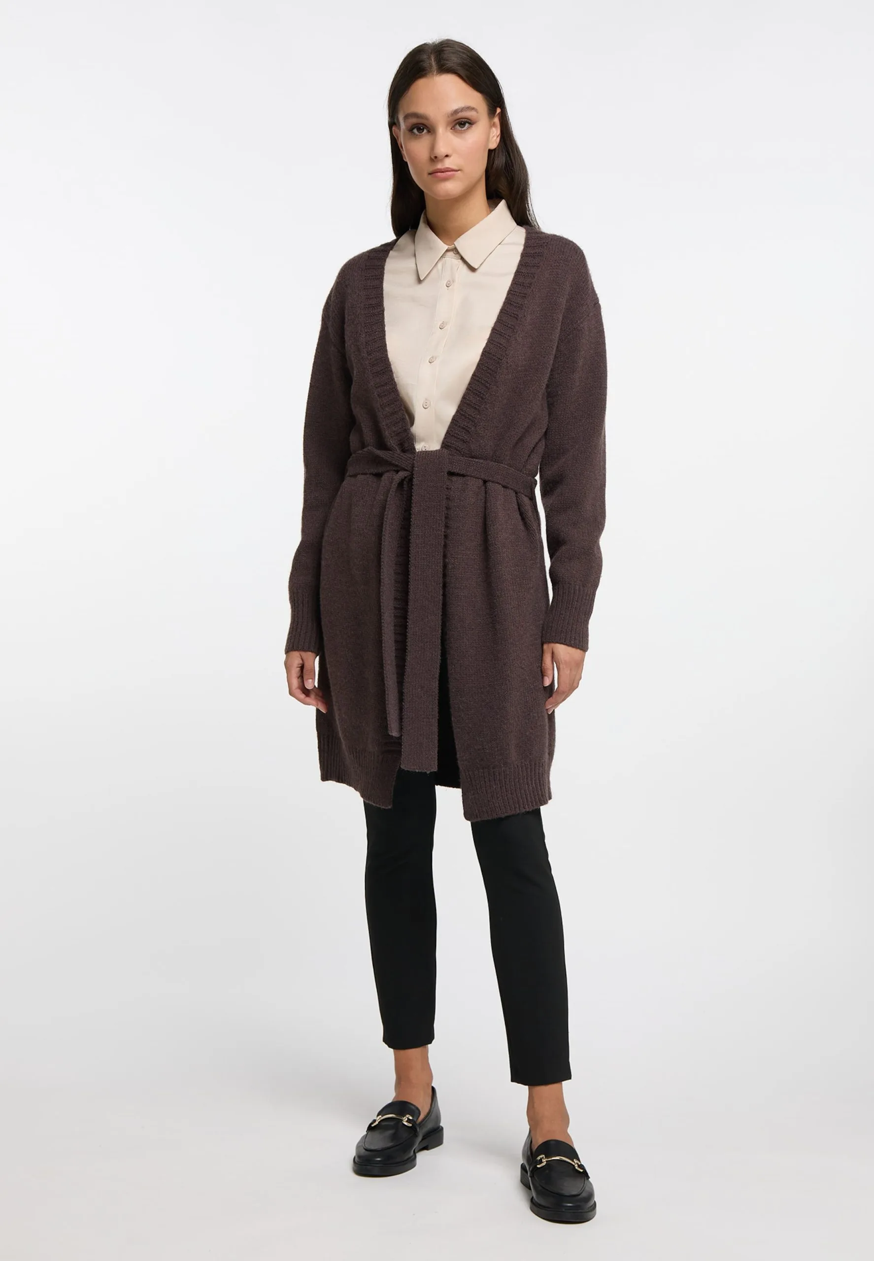 RISA Vesten Gebreid Vest Teylon Dames Donkerbruin 4 RISA Vesten Gebreid Vest Teylon Dames Donkerbruin - Afbeelding 4