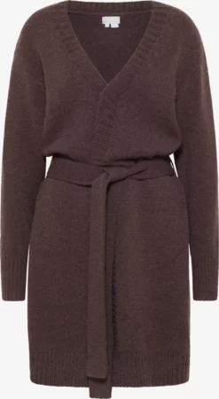 RISA Vesten Gebreid Vest Teylon Dames Donkerbruin