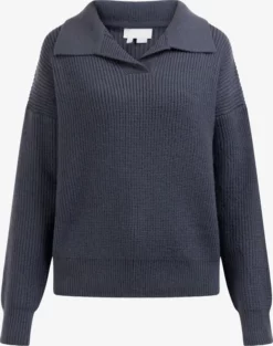 RISA Basic Truien Trui Dames Basaltgrijs