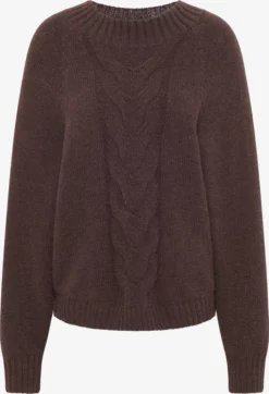 RISA Basic Truien Trui Dames Donkerbruin