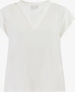 RISA Blouses Met Korte Mouw Blouse Dames Natuurwit