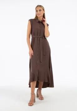 RISA Zomerjurken Zomerjurk Dames Chocoladebruin -RISA Voortreffelijke Winkel f2b36f1cd55e6c6797016d59a31011a3 scaled