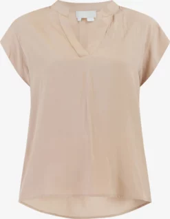 RISA Blouses Met Korte Mouw Blouse Dames Beige